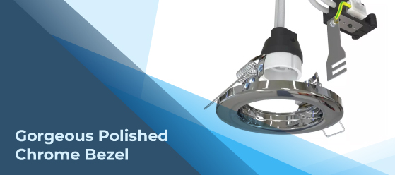 Polished chrome LED downlight - Gorgeous Polished Chrome Bezel