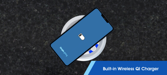 motorised pop up plug socket - built in wireless qi charger