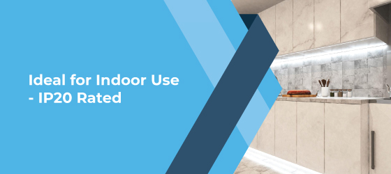 Silver recessed aluminium profile - Ideal for Indoor Use - IP20 Rated