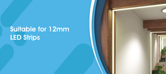 Slimline LED Profile - Suitable for 12mm LED Strips