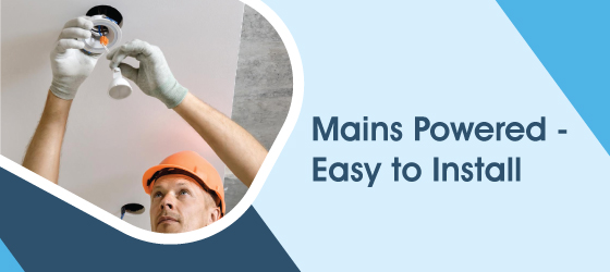 Tilt Fire-Rated Brushed Chrome Downlight - Mains Powered - Easy to Install