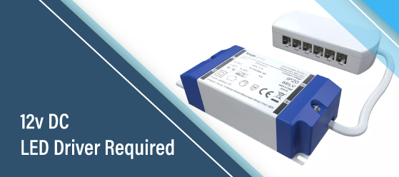 Warm white LED strip - 12v DC - LED Driver Required