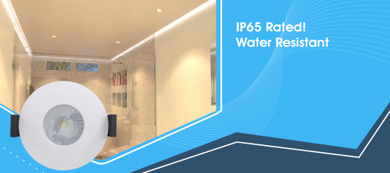 White CCT Fire-Rated LED Downlight - IP65 Rated! Water Resistant