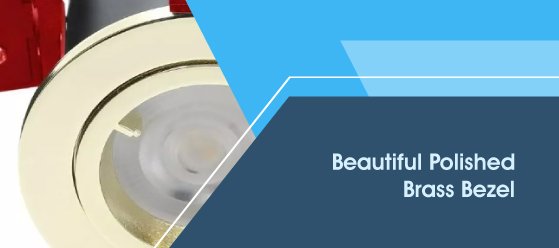 brass LED downlight - Beautiful Polished Brass Bezel