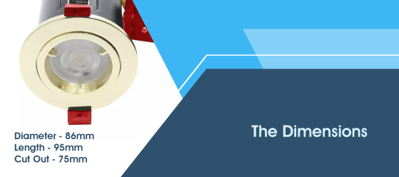 brass LED downlight - The Dimensions