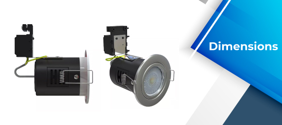 fire-rated adjustable downlight - Dimensions
