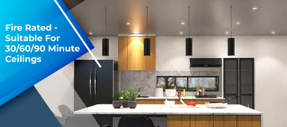 fire-rated adjustable downlight - Fire Rated - Suitable For 30/60/90 Minute Ceilings