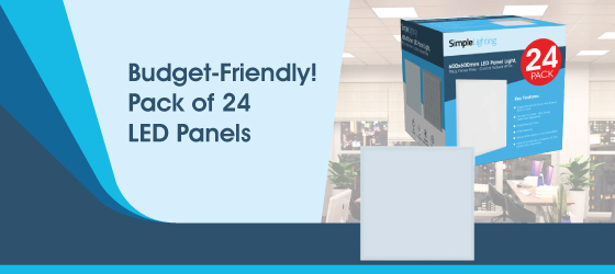 pack of 24 LED panels 600mm - Budget-Friendly! Pack of 24 LED Panels
