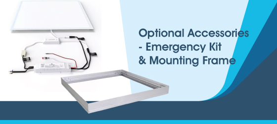 pack of 24 LED panels 600mm - Optional Accessories - Emergency Kit & Mounting Frame