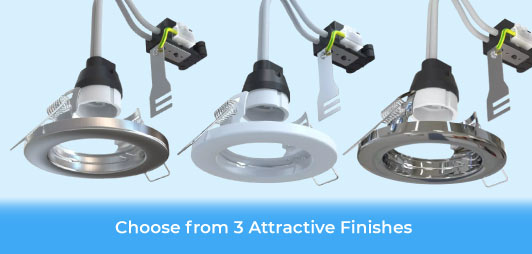 recessed downlight - choose from three attractive finishes
