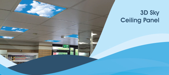 set of 6 3D sky panels - 3D Sky Ceiling Panel