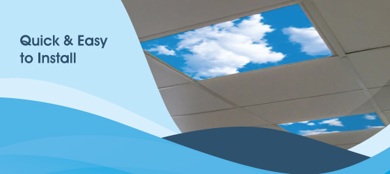 set of 6 3D sky panels - Quick & Easy to Install