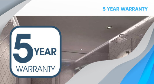 shower downlight - 5 year warranty