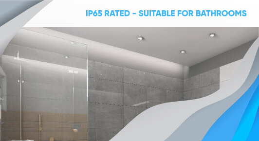 shower downlight - IP65 Rated - Suitable for Bathrooms