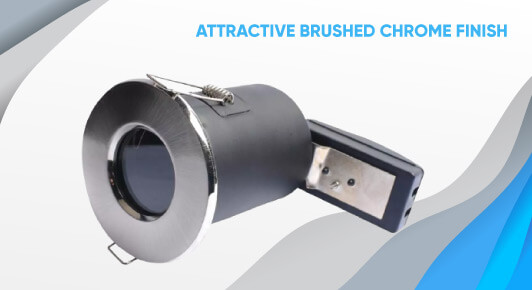 shower downlight - attractive brushed chrome finish