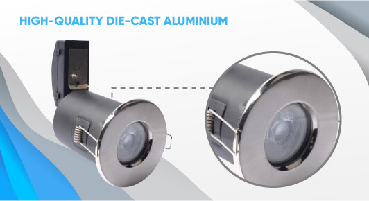 shower downlight - high-quality die-cast aluminium