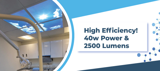 sky LED panels - High Efficiency! 40w Power & 2500 Lumens